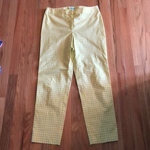 J. McLauglin yellow gingham pants